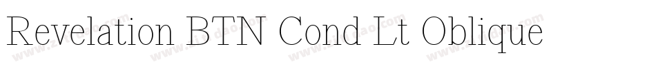 Revelation BTN Cond Lt Oblique字体转换